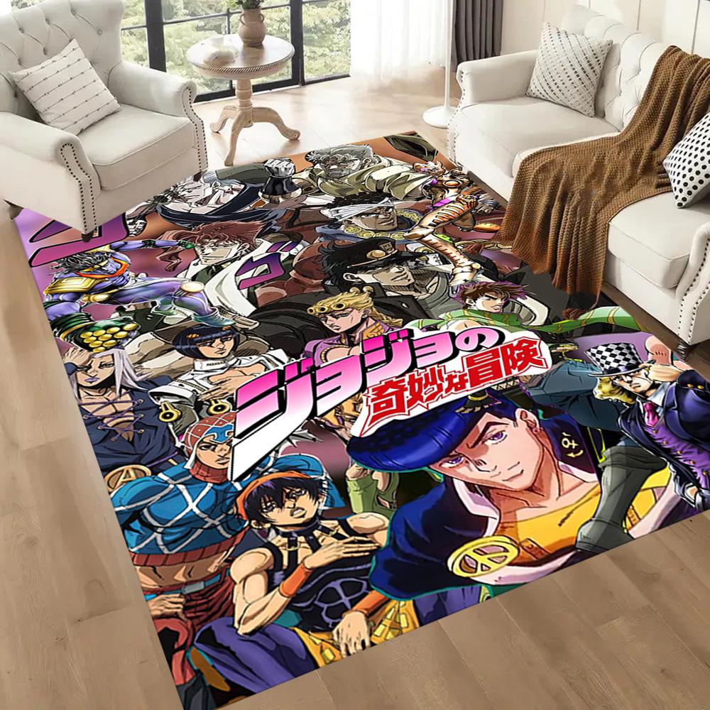 Jojo S Bizarre Adventure 5 Square rugs are a great choice for living rooms, bedrooms, home décor, and as gifts