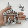 7pcs/set Handcrafted Nativity Scene Set Mini Resin Figurines for Christmas Religious Decor Perfect for Bedroom Display