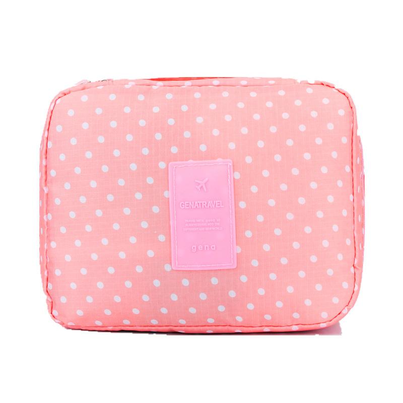 Travel Cosmetic Bag Tear-resistant Multi-Compartment Makeup Organizer Portable Handheld Pouch for Business Trips