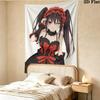 Kurumi Wall Tapestry Aesthetic Wall Hanging Printed Fabric Blanket Decorative Tapestries For Bedroom Living Room Home Decor