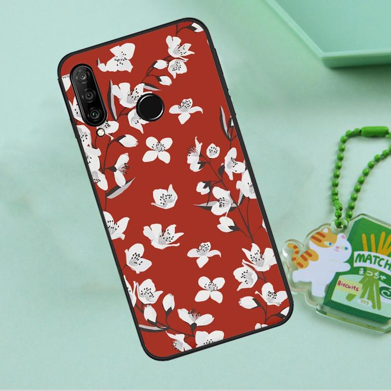 Cherry Blossom Floral For Huawei Nova 12s 12i 11i 7i 8i 9 10 SE Y91 Y90 Y60 Y70 Y72 Y61 P60 Pro P30 P40 Lite Case