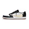 Travis Scott X Air Jordan 1 Classic Low Top Vintage Basketball Shoes Unisex Black White DZ4137-700(Team1142-)