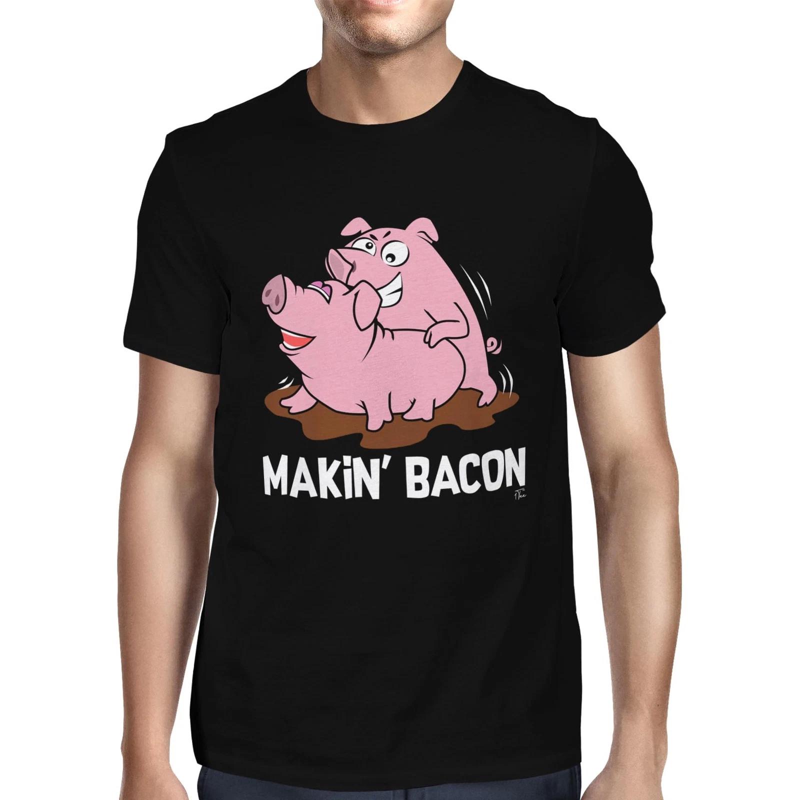 1Tee Mens Makin Bacon Pig T-Shirt XXXL