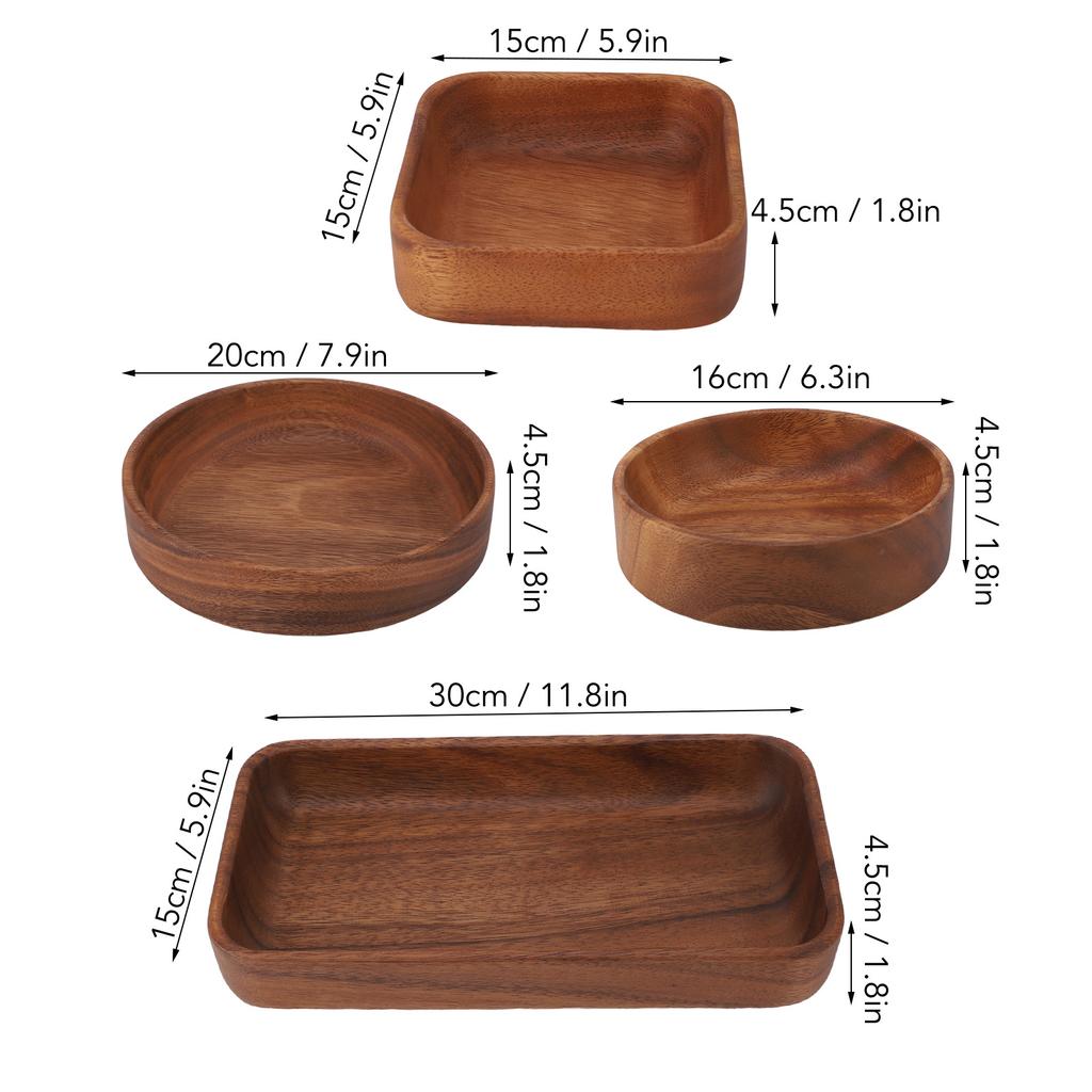 Wood Serving Bowl Fruit Snack Versatile Stylish Salad Bowl Serving Dish Fruit Holder Snack Plate For Picnics Parties Gatherings