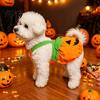 Pets Holiday Outfit Funny Pumpkin Halloween Dog Costume, Soft Polyester Pet Clothes with Decorative for Parties Comfortable Strap, Puppy And
