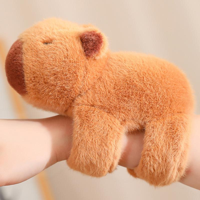 Capybara Doll Strawberry Kapibara Plush Toy Kapibara Snap Ring Capybara Doll Keychain
