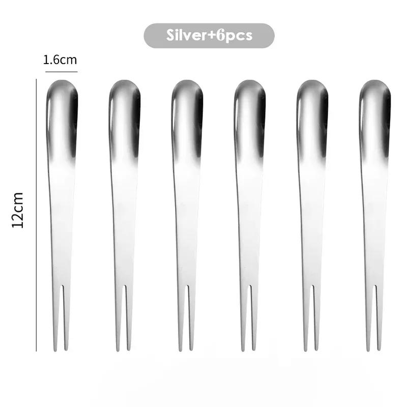 

6PCS Coffee Spoon Stainless Steel Flat Spoon for Dessert Small Coffee Scoop Mixer Stirring Bar Spoon Kitchen Tableware