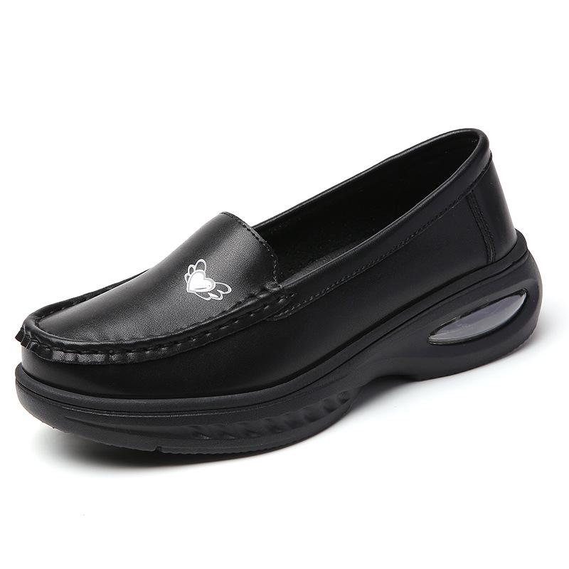 

Women s Air Cushion Non-Slip Nurse Shoes - Breathable, Thick Sole, Soft Bottom, Casual Work Footwear for All Seasons 35 чёрный