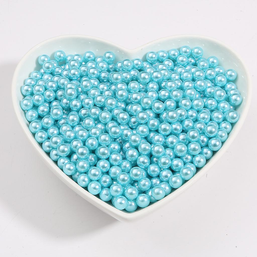 Beaded Abs Non-Porous Imitation Pearl Beads Colored Loose Beads Handmade Diy Hairpin Makeup Brush Storage Box Decoration