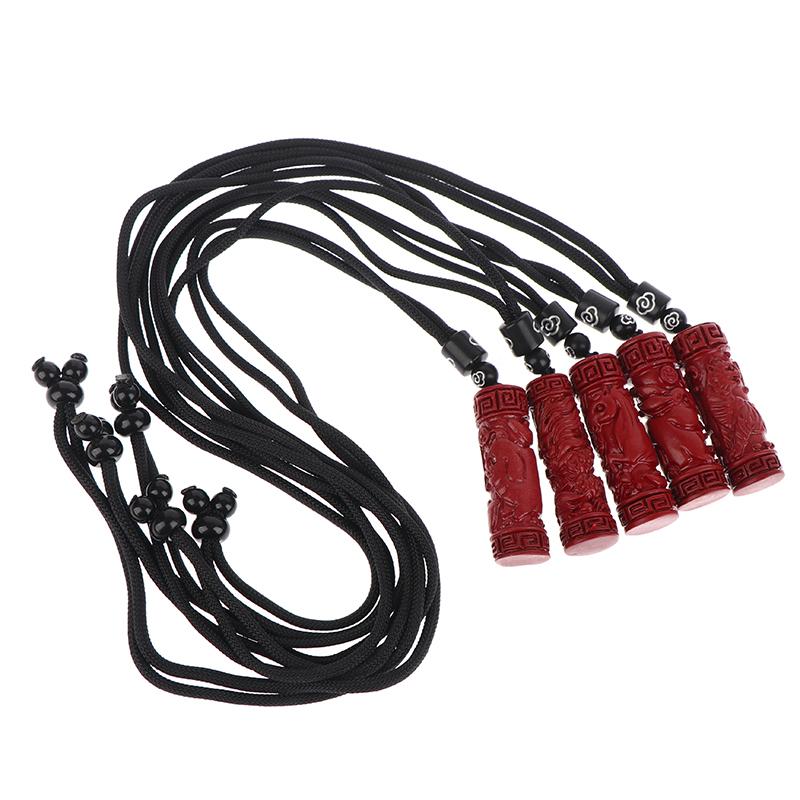 Luxuriöser roter Zinnober Anhänger Chinesisches Tierkreiszeichen Herzsutra Halskette Echter Naturschmuck Damen Accessoires Energie Geschenke
