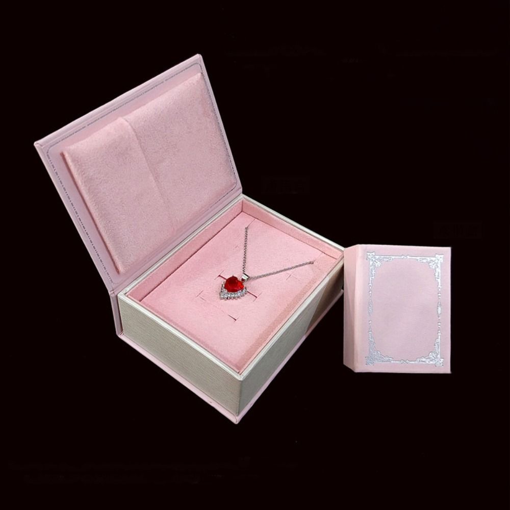 Magnetic Closure Jewelry Storage Box Flip Cover Jewelry Displasy Holder Surprise Gift