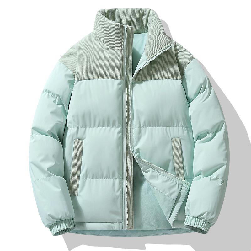 Cappotto Invernale Imbottito in Cotone da Uomo Versione Coreana Spesso Caldo Casual Antivento Collo Alto da Uomo e da Donna