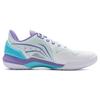 Li Ning Raid Rubber Slip Resistant Low top Badminton Shoes Unisex Standard White Sea Blue AYZT009-1