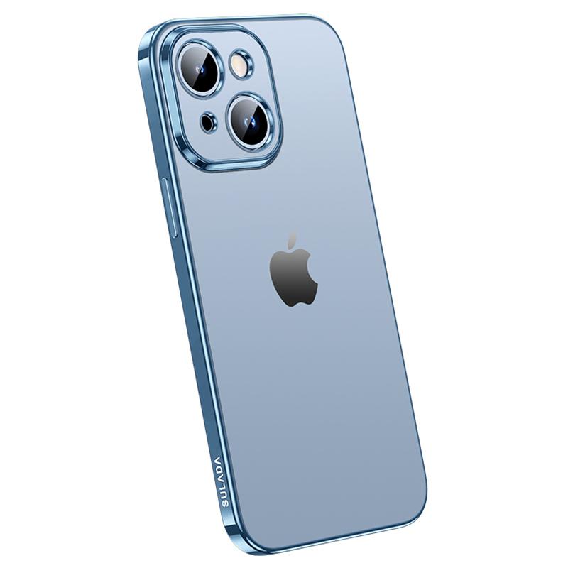 

Slim TPU Case for iPhone 15 Electroplating AG Matte Phone Shell Anti-Drop Phone Cover Blue