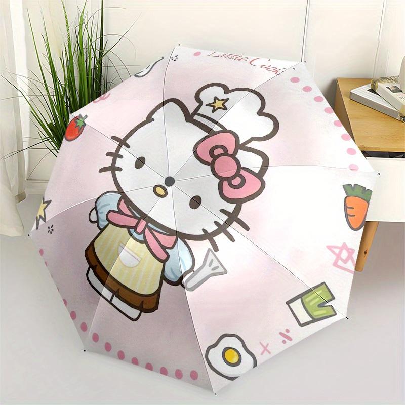 

1pc Hello Kitty Cooking AdventureUmbrella with Plastic Handle,Suitable for All Seasons Home Travel Outdoor UmbrellaSanlio148