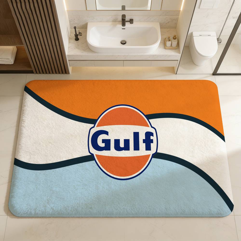 Tappetino d'ingresso logo G-Gulfs Racing Stile Nordico Tappetino per porta di casa Tappetini per bagno-WC Tappetino per decorazione camera da letto hotel