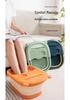 Foldable Foot Bath Basin with Lid and Foot Protection, Over-the-Calf Design, Constant Temperature, Plastic Basin for Foot Soaking and Washing.