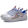 Li Ning Synthetic Leather Cushioning Lightweight Low top Skateboard Shoes Women's White Red Blue AGCP128-4