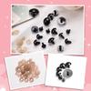 100pcs 5/8/10/12/14mm Black Plastic Safety Eyes For Toys Amigurumi DIY Kit Crafts TeddyBear Toy Eye Doll Decoration Accessories