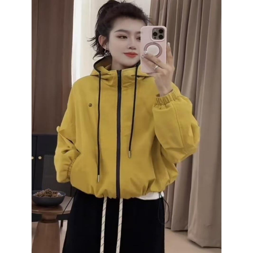 

Women s High-End Loose Fit Petite Windbreaker - Spring 2025 L: 57-63 kg