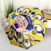 1ks Minions SpongeBob Automatický deštník   8 žeber Přenosný skládací Černá železná konstrukce pro venkovní použití, Pláž, Cestování, Plážový deštník, Dekorativní deštník