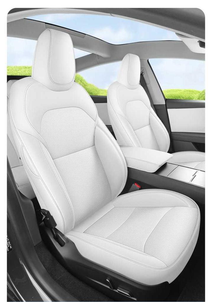 Coprisedili in Pelle per Tutte le Stagioni per Tesla Model Y: Copertura Completa per Model Y Rinfrescata.
