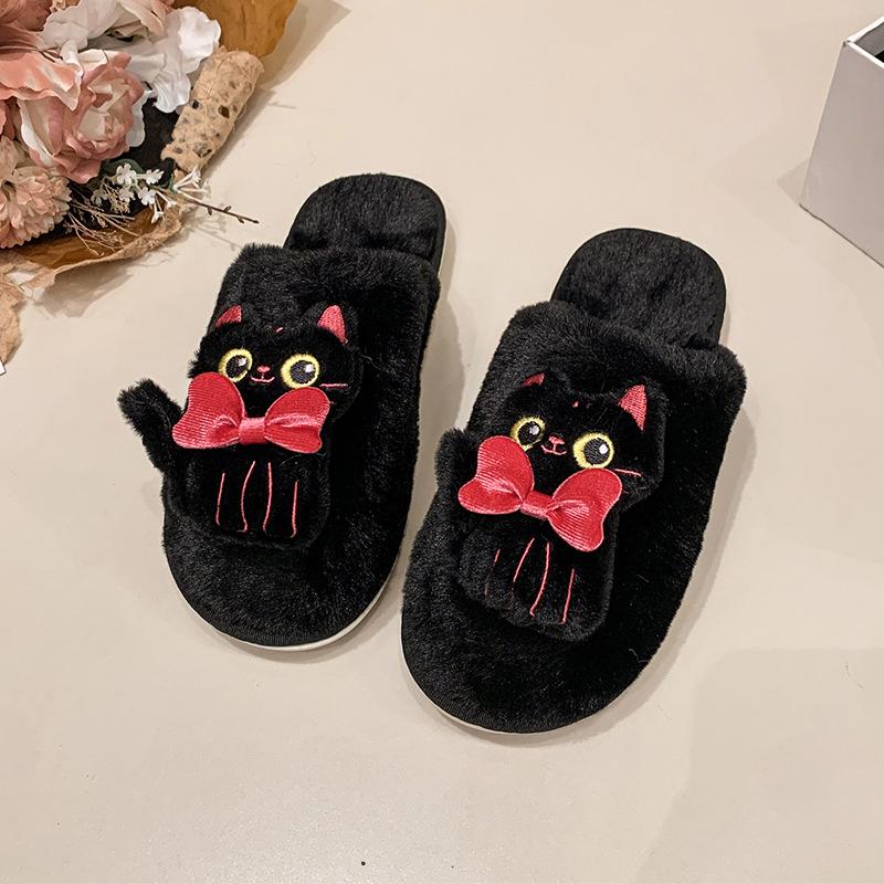 

Женские мультяшные плюшевые тапочки баотоу с мягкой подкладкой, теплые зимние, на толстой подошве, домашние тапочки на платформе, повседневная обувь для ходьбы в помещении, снежные хлопковые тапочки 36