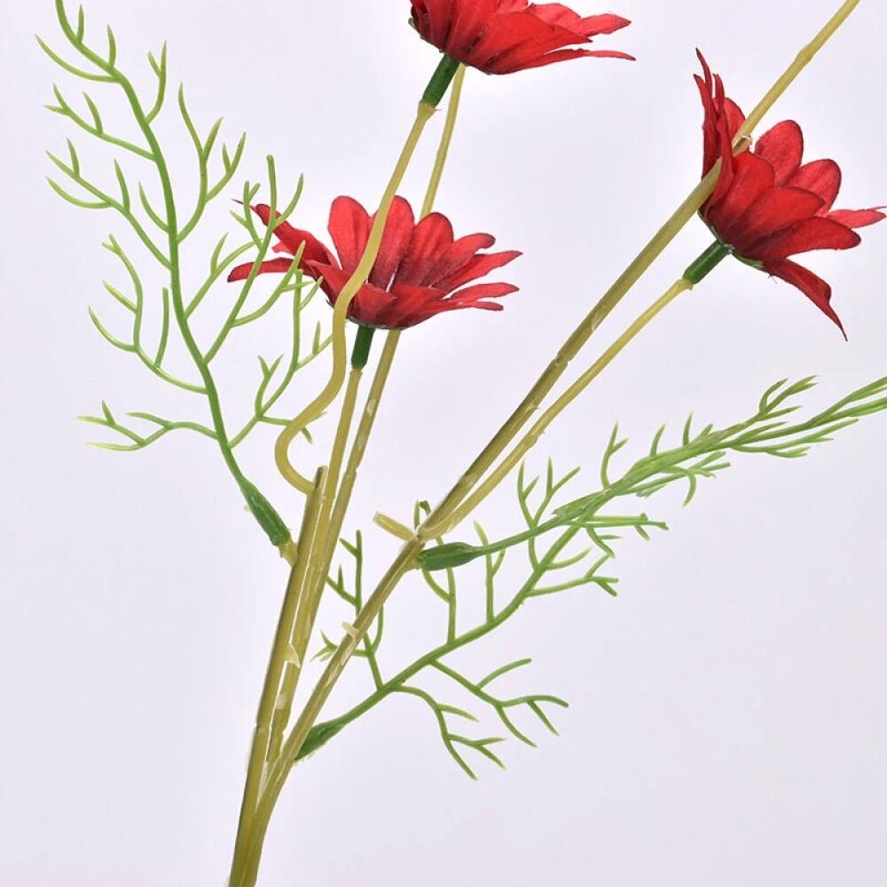 5 Heads Artificial Daisy Flower, Realistic Faux Floral Design, For Living Room Bedroom Tabletop Home Decoration, Decor Supplies