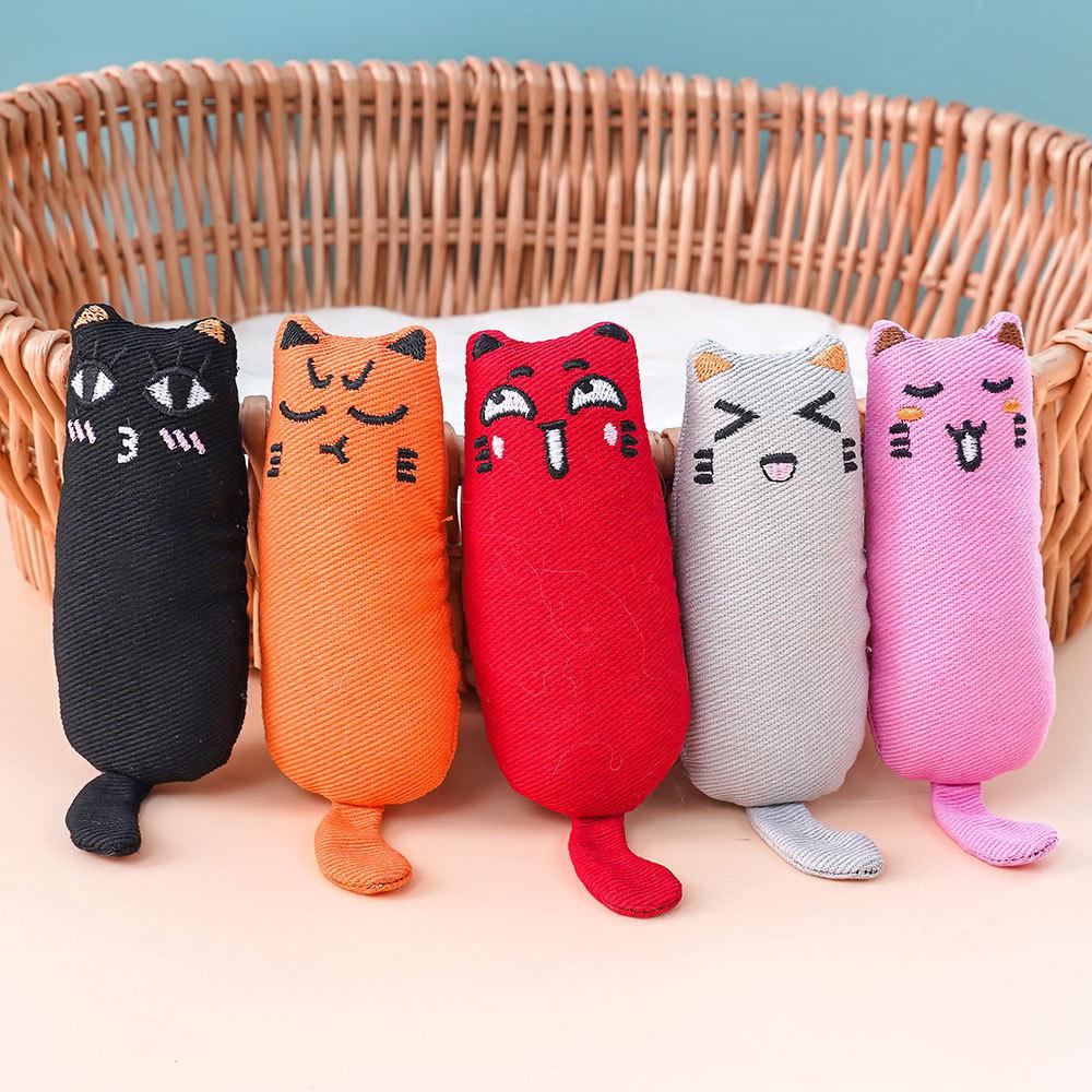 Mint Cat Toy - Cute, Wear-Resistant Teething Plaything in Pure Cotton