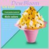 Disposable Snowflake Ice Cups For Dessert Shops 4oz 8oz Pet Material Creative Design