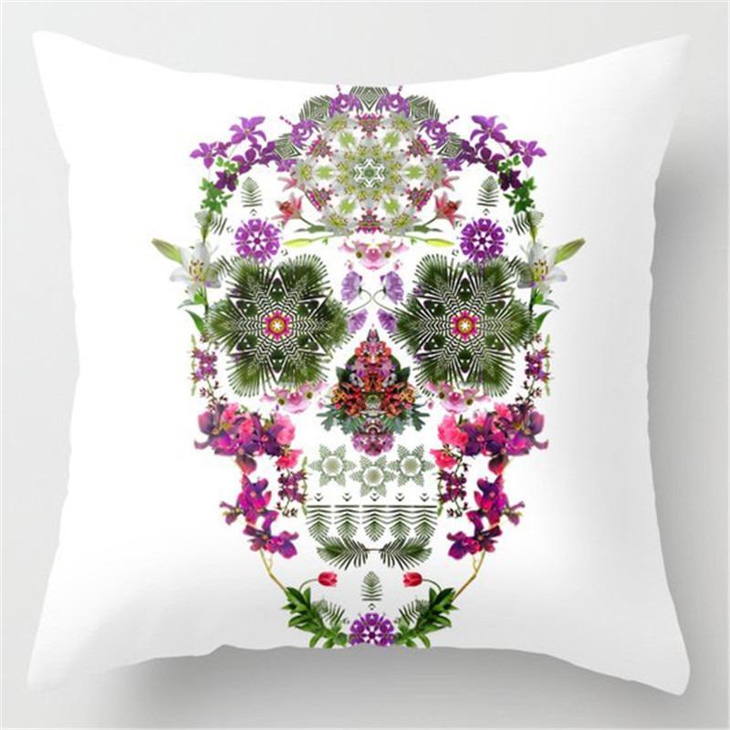 Față de pernă în talie pentru scaun de birou, în stil punk, cu craniu, pentru decorarea casei, față de pernă pentru canapea