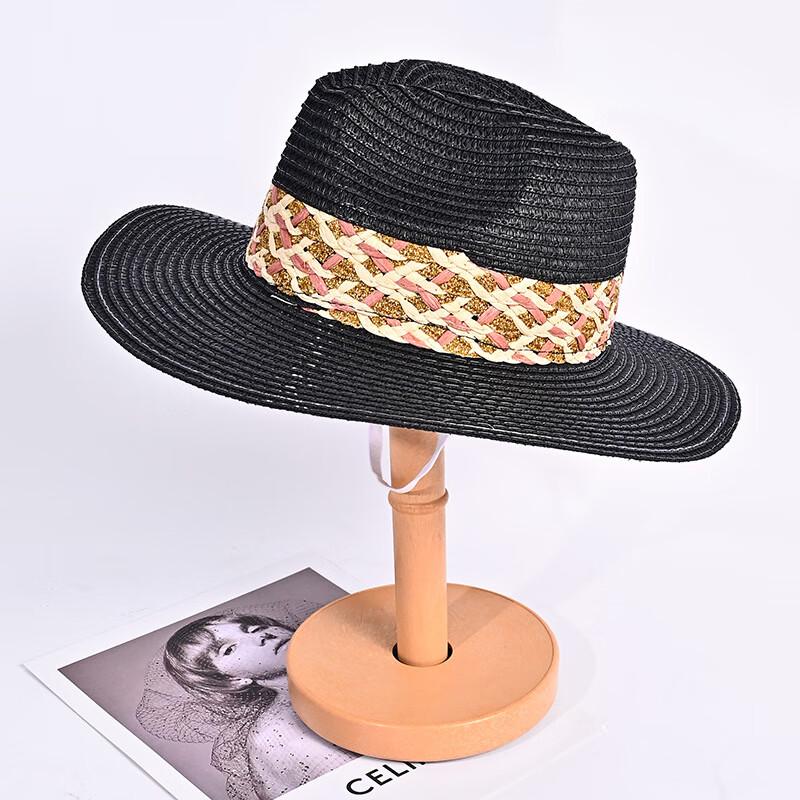 JIAOXIU Wide Brim Straw Sun Hat