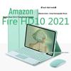 HD10 2023 Leather Bluetooth Keyboard Case with Touchpad & Round Keycaps for FireMAX11