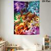 Pikachu Eevee Tapestry Wall Tapestry Fashion Print Background Cloth Wall Covering Decoration Homestay Soft Decoration Tapestry