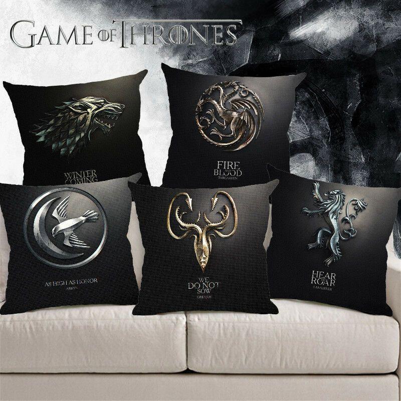 Luxurious Game Of Thrones Fire And Blood Throw Pillow Case For Elegant Home Decor