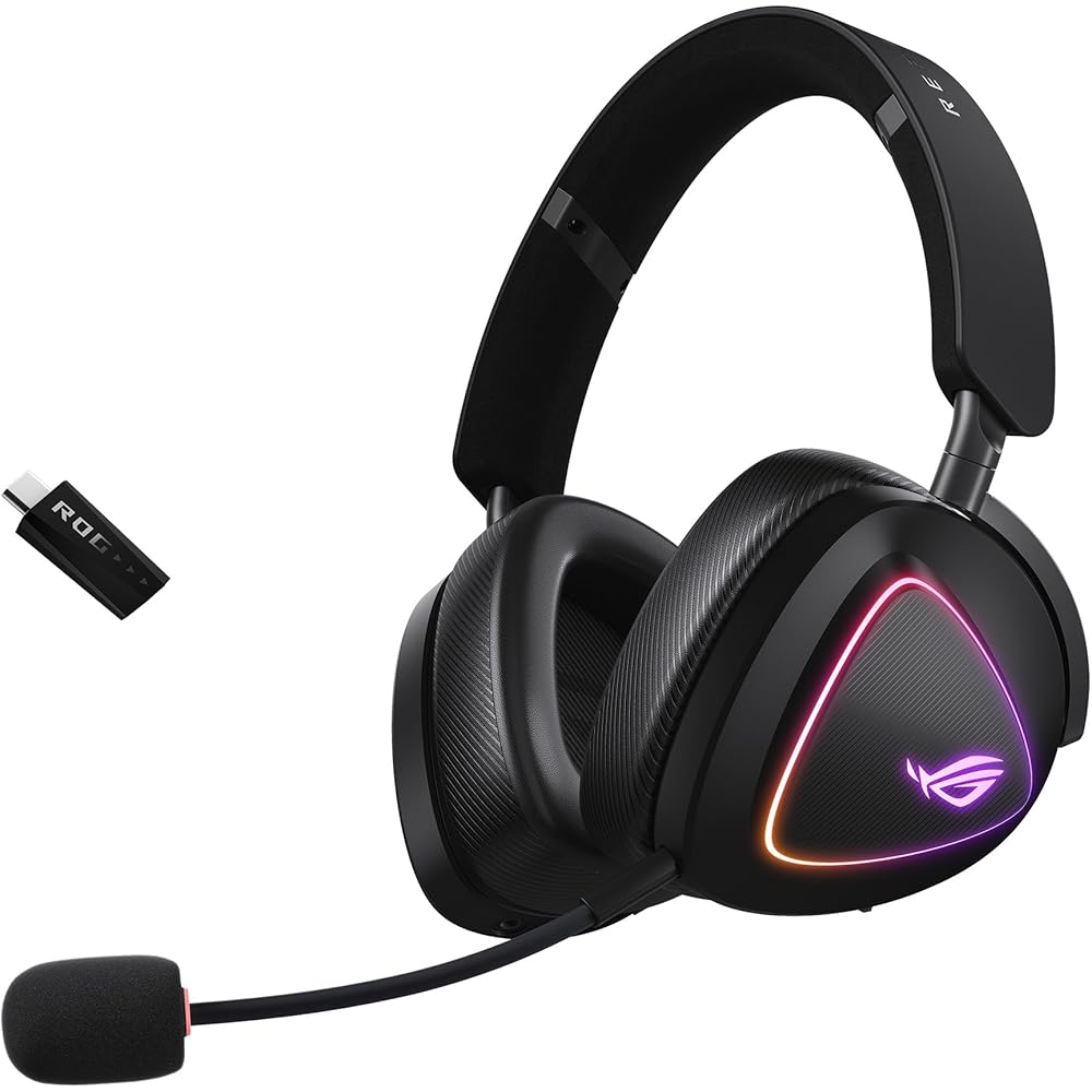 ASUS ROG Delta II Gaming Headset 110 Hour Battery Life Lightweight 318g