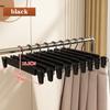 Home frosted plastic trouser rack strong seamless clip hangers to dry clothes