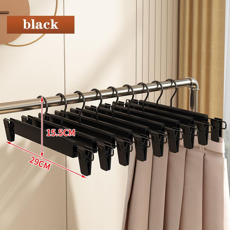 Home frosted plastic trouser rack strong seamless clip hangers to dry clothes