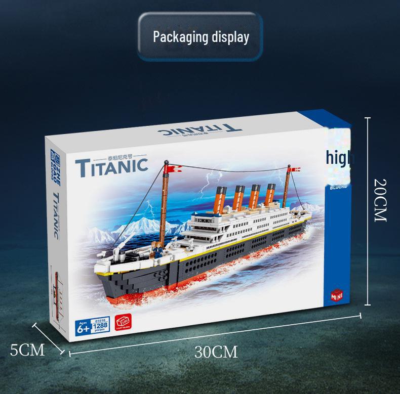 Mini Modelo de Navio Titanic Blocos de Construção Brinquedo Educacional para Crianças