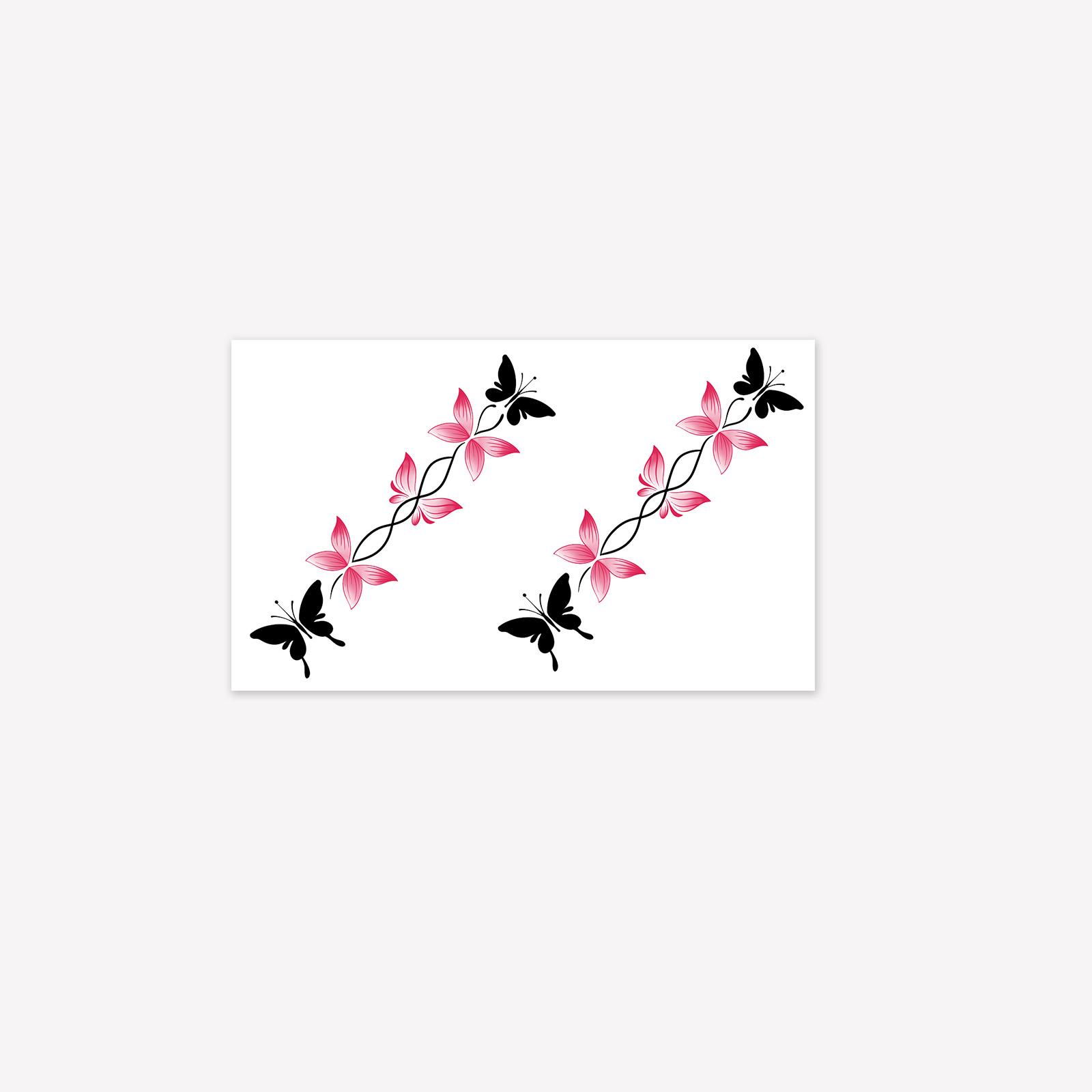 Premium Sense, Simple Personality, Dark Butterfly Finger Tattoo Sticker 10*6CM