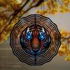 10 Inch Hanging Wind Spinner Fantasy Tiger Design with 360 Degree Hook Rotating Wind Chime for Spring Summer Garden Balcony Decor
