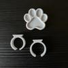 3Pcs Small Claw Shaped Finger Palette 5 Wells Paint Mixing Tray For Outdoor Sketching Oil Acrylic Watercolor Painting
