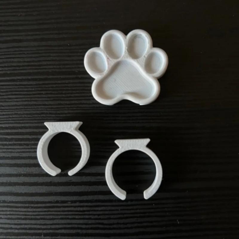 3Pcs Small Claw Shaped Finger Palette 5 Wells Paint Mixing Tray For Outdoor Sketching Oil Acrylic Watercolor Painting