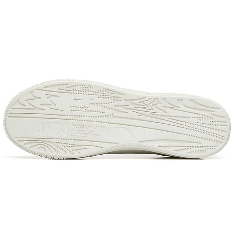 Anta Life Collection Slip Resistant Abrasion Resistant Low top Skateboard Shoes Men's White Black 112238063-1