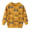 Children's Cartoon Cotton Long Sleeve Sweatshirt - Boys' Autumn Wear, Round Neck, New Casual Design.