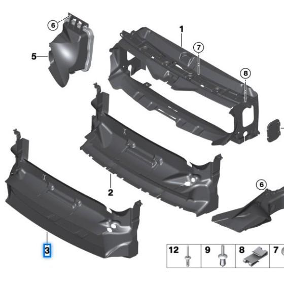 BMW 4 Series F32 Lower Wind Deflector 51748054591