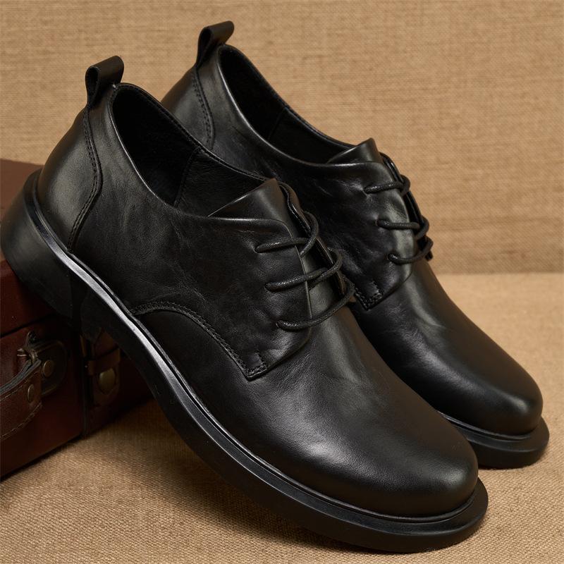 

Мужские формальные туфли из мягкой кожи, роскошного качества, удобные, брендовые, ручной работы, в стиле ретро, из натуральной кожи, для повседневной носки, на свадьбу, для светских мероприятий, мужские 45 чёрный