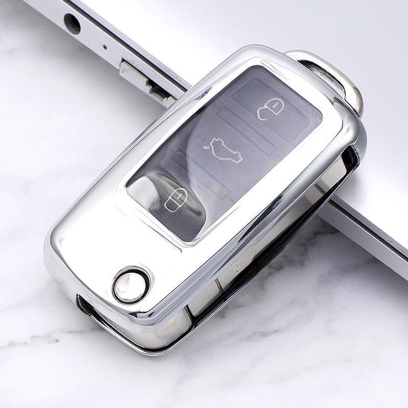 

Volkswagen Folding Key Case for Bora, Tiguan, Santana, Jetta, Sagitar, Polo, Lavida срібний