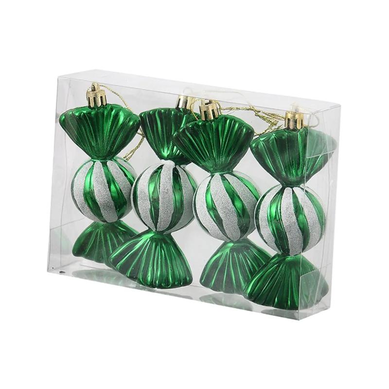 4 Pcs Christmas Candy Pendant Decoration Lovely Christmas Tree Ornaments For Celebration Birthday New Year Indoor Holiday