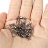 Stainless Steel Fishing Swivel Snaps 4#-12# Rolling Bearing Duo-Lock Connector Kit Saltwater Freshwater Lure Tackle 10Pcs